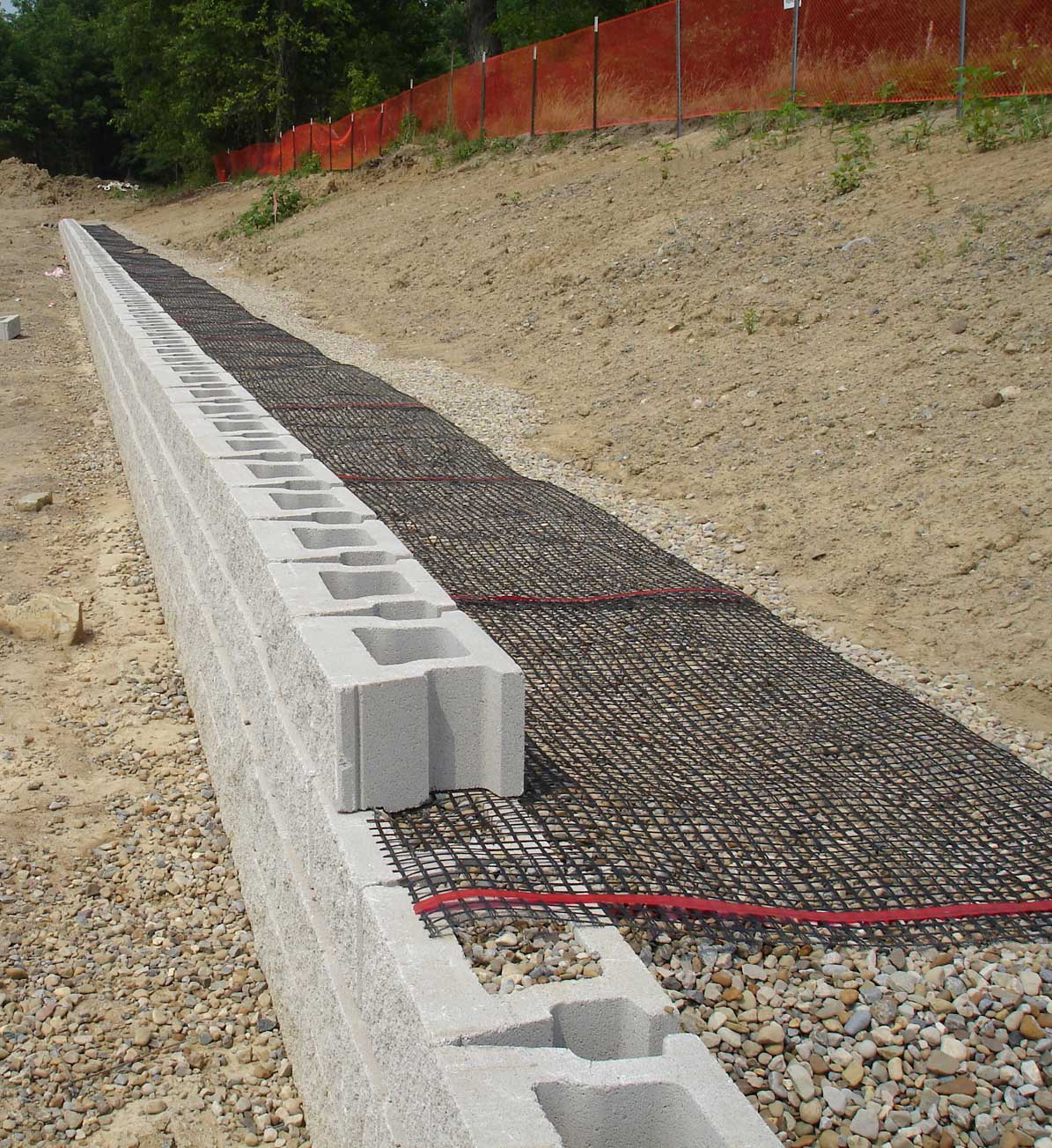 Block wall installation